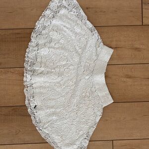 Hollister White Lace Skater Skirt